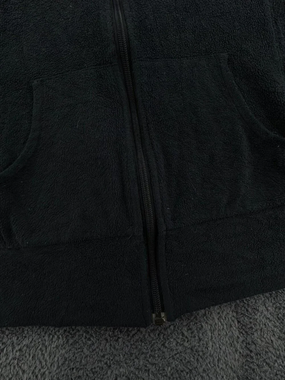 Patagonia Adult Women Jacket Small Black Hooded Full Zip Fleece W/ Pockets